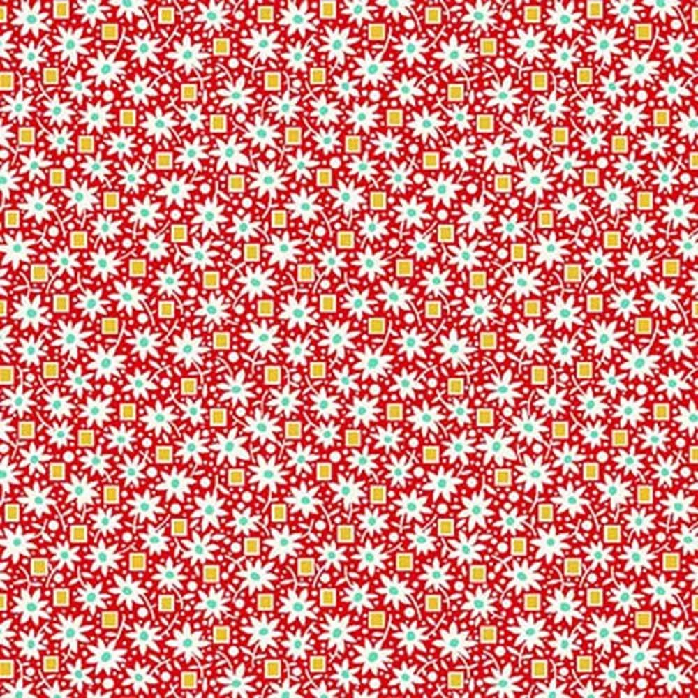 Henry Glass & Co. - Nana Mae 8 - Daisy Geo - Red - Yardage 1 Henry Glass & Co. - Nana Mae 8 - Daisy Geo - Red - Yardage