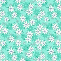 Henry Glass & Co. - Nana Mae 8 - Large Daisy - Aqua - Yardage