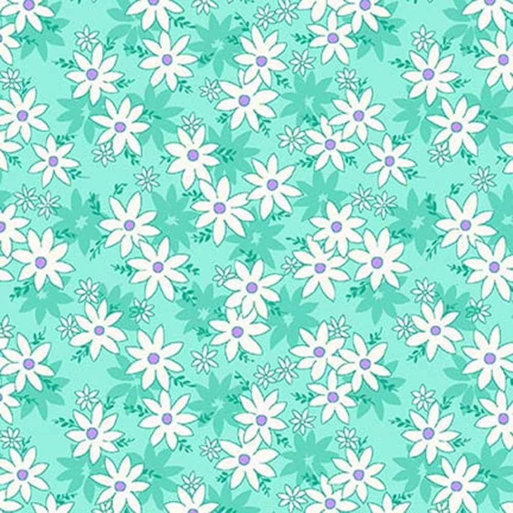 Henry Glass & Co. - Nana Mae 8 - Large Daisy - Aqua - Yardage 1 Henry Glass & Co. - Nana Mae 8 - Large Daisy - Aqua - Yardage