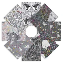 Graywork By Tula Pink - FreeSpirit Fabrics - 8 Pieces - Full Yard Bundle