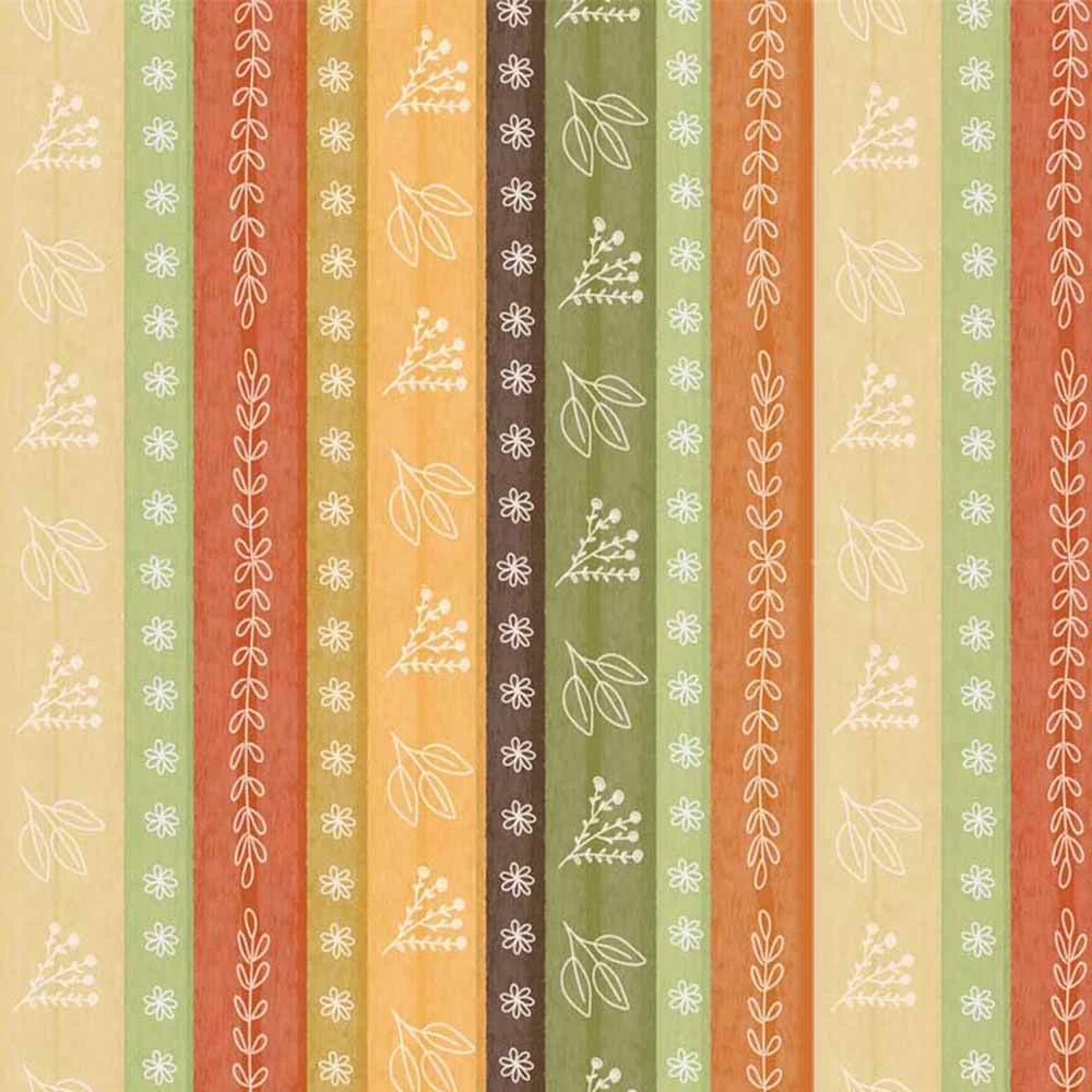 P&B Textiles - Harvest Mini's By Pink Light Studio - Harvest Stripe - Multi - Yardage 1 P&B Textiles - Harvest Mini's By Pink Light Studio - Harvest Stripe - Multi - Yardage