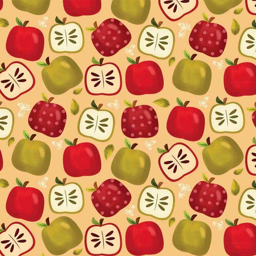 P&B Textiles - Harvest Mini's By Pink Light Studio - Apple Slices - Multi - Yardage 1 P&B Textiles - Harvest Mini's By Pink Light Studio - Apple Slices - Multi - Yardage