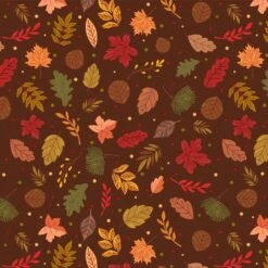 P&B Textiles - Harvest Mini's By Pink Light Studio - Mini Leaves - Brown - Yardage