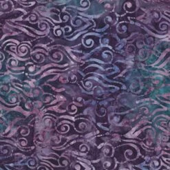 Wilmington Prints - Violet Crush By Wilmingotn Batiks - Swirly Waves - Dark Purple - Yardage