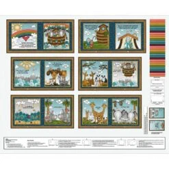 Henry Glass & Co. - Two By Two By Leanne Anderson And Kaytlyn Kuebler - 36" X 43" Soft Book Panel