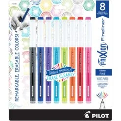 Frixion Fineliner 8pk Assorted Colors