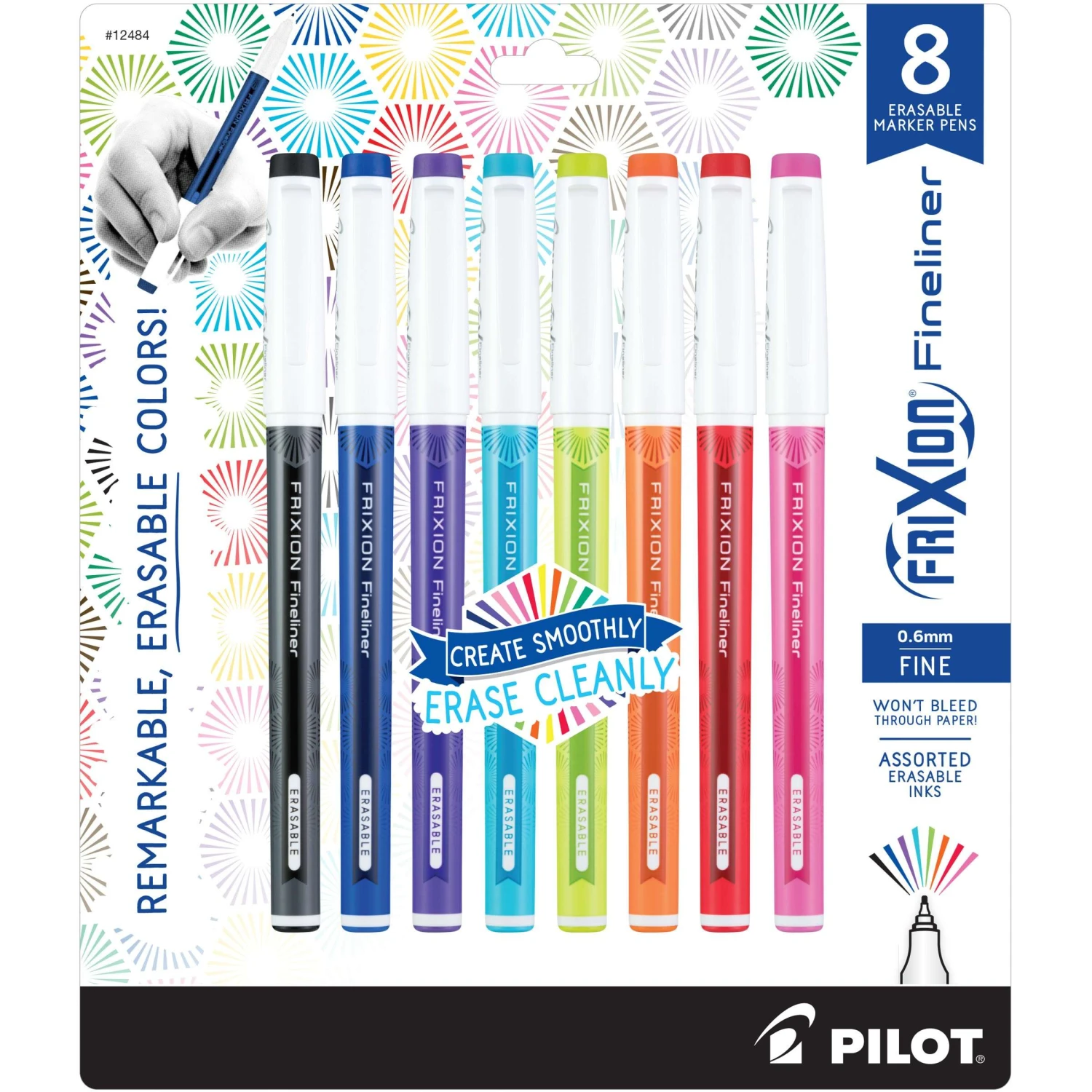 Frixion Fineliner 8pk Assorted Colors 1 Frixion Fineliner 8pk Assorted Colors
