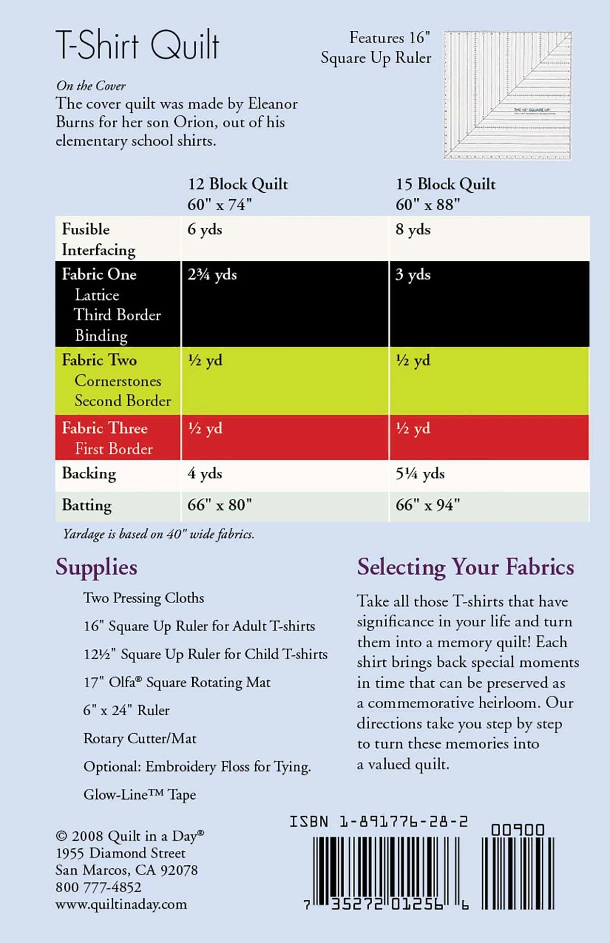 T-Shirt Quilts Pattern By Quilt In A Day 2 T-Shirt Quilts Pattern By Quilt In A Day - Image 2