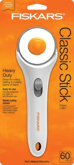 Fiskars 60mm Stick Rotary Cutter White And Orange