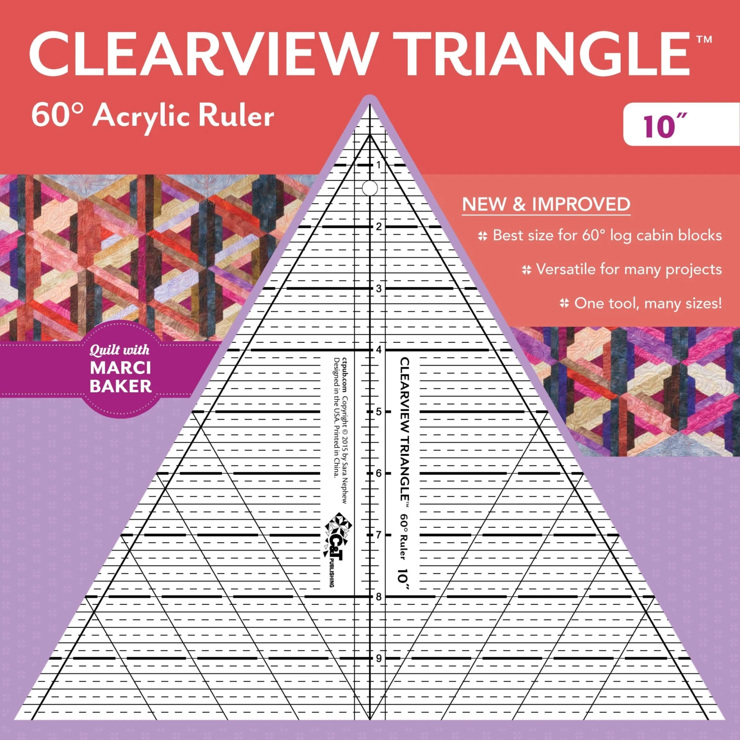 10in Clearview Triangle Ruler 2 10in Clearview Triangle Ruler - Image 2