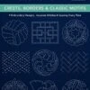 Sashiko Stencils 2 Crests Borders Classic Motifs 3 Sashiko Stencils 2 Crests Borders Classic Motifs -Keepsake Quilting Shop 20514CT 01