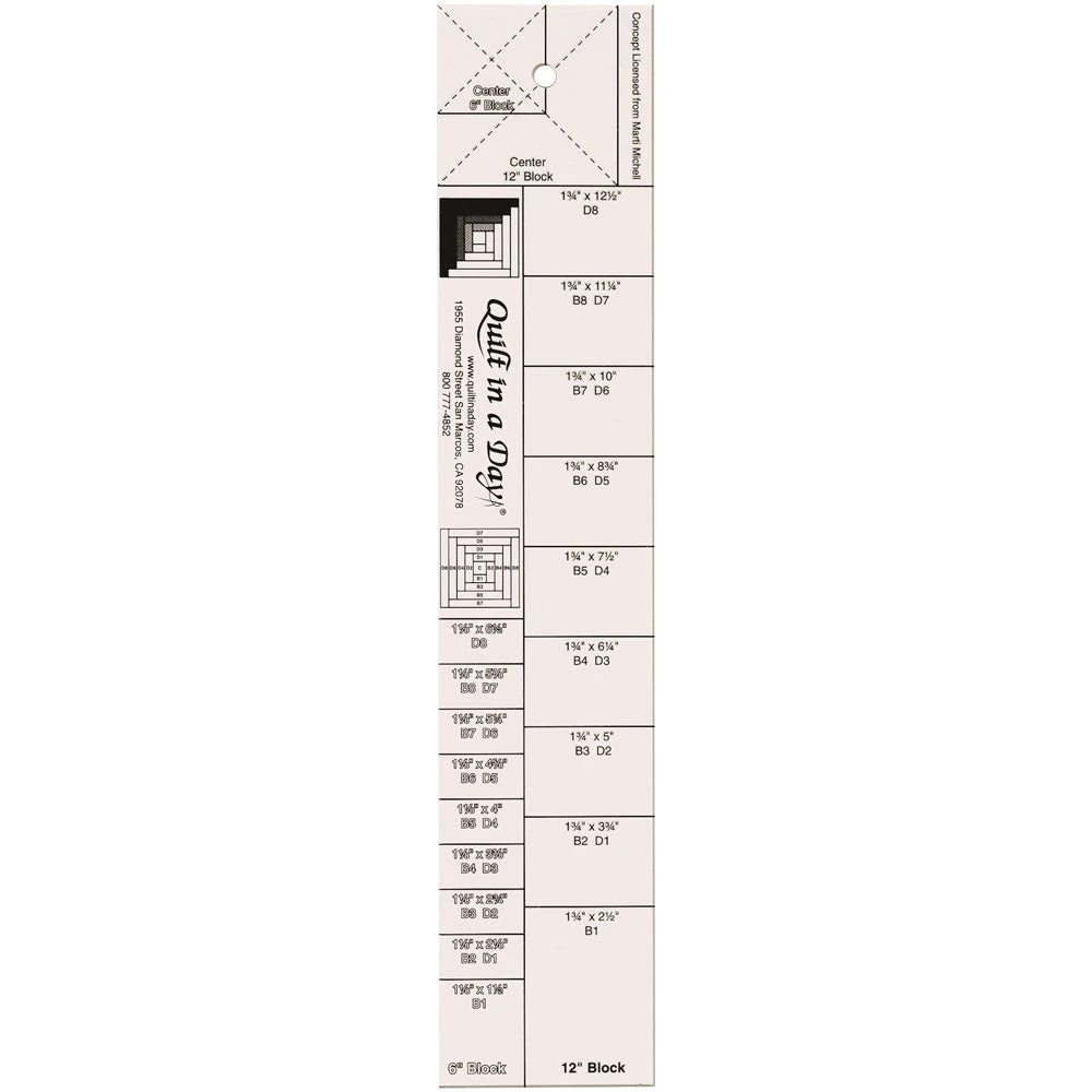 The Log Cabin Ruler 6in And 12in 1 The Log Cabin Ruler 6in And 12in