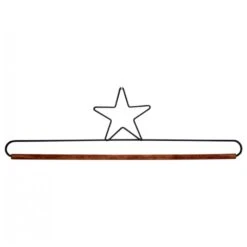 16in Star Dowel Holder Gray