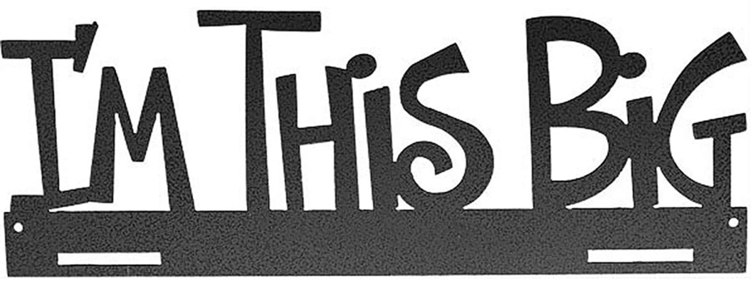 14in Im This Big Hanger Charcoal 2 14in Im This Big Hanger Charcoal - Image 2