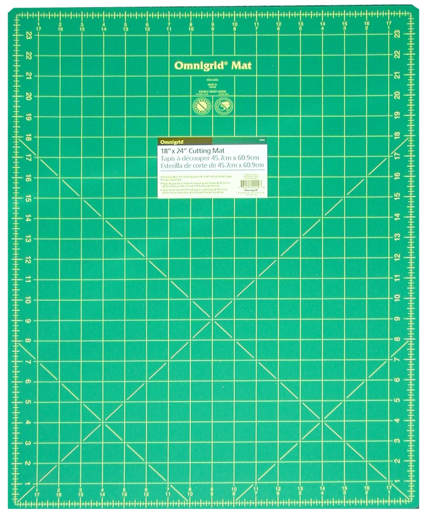 Cutting Mat Omnigrid Green With Yellow Grid 18in X 24in 2 Cutting Mat Omnigrid Green With Yellow Grid 18in X 24in - Image 2