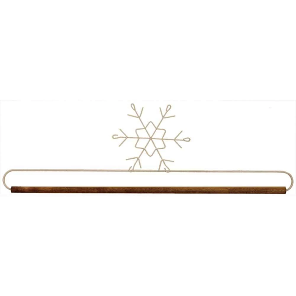 16in Snowflake Holder With Dowel Tex White 1 16in Snowflake Holder With Dowel Tex White
