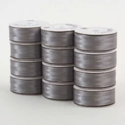 SuperBobs Polyester Bobbin 12pk M-Style Gray