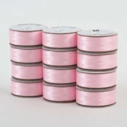 SuperBobs Polyester Bobbin 12pk M-Style Baby Pink