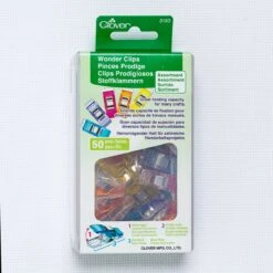 Clover Wonder Clips; Assorted Colors; 1 Inch Long; 50per Package -Keepsake Quilting Shop 3183CV 02 611246eb c382 43d4 8e0f 37883e46e884