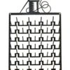 63 Pin Needle And Thread Spool Rack Charcoal 5 63 Pin Needle And Thread Spool Rack Charcoal -Keepsake Quilting Shop 34802 01