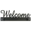 10in Welcome With Clips Charcoal