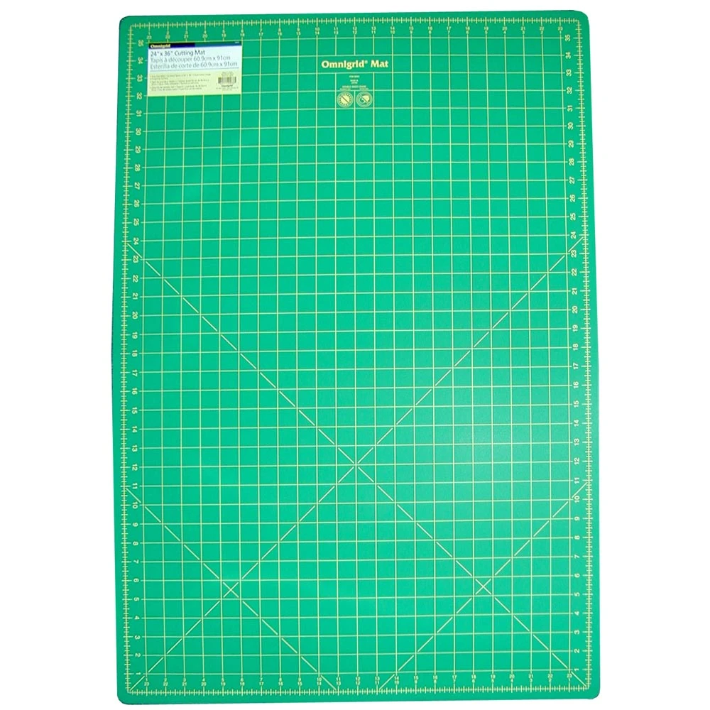 Cutting Mat Omnigrid Green With Yellow Grid 24in X 36in 1 Cutting Mat Omnigrid Green With Yellow Grid 24in X 36in