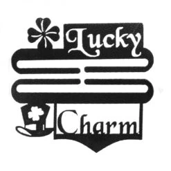Lucky Charm Bell Pull Charcoal 6in Hanger