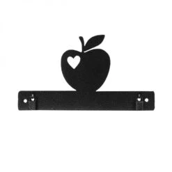 I Luv Apples With Clips Charcoal 8in Hanger