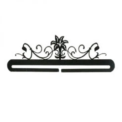 Lilly Scroll Split Bottom Charcoal 12in Hanger