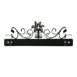 Lilly Scroll With Clips Charcoal 12in Hanger