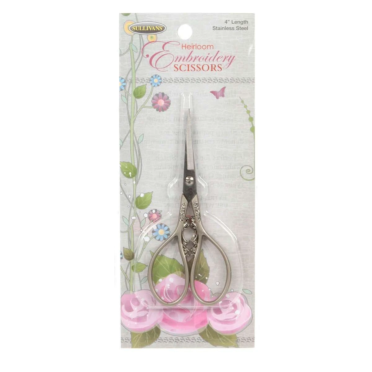 Pewter Teardrop Handle Heirloom Embroidery Scissors 1 Pewter Teardrop Handle Heirloom Embroidery Scissors