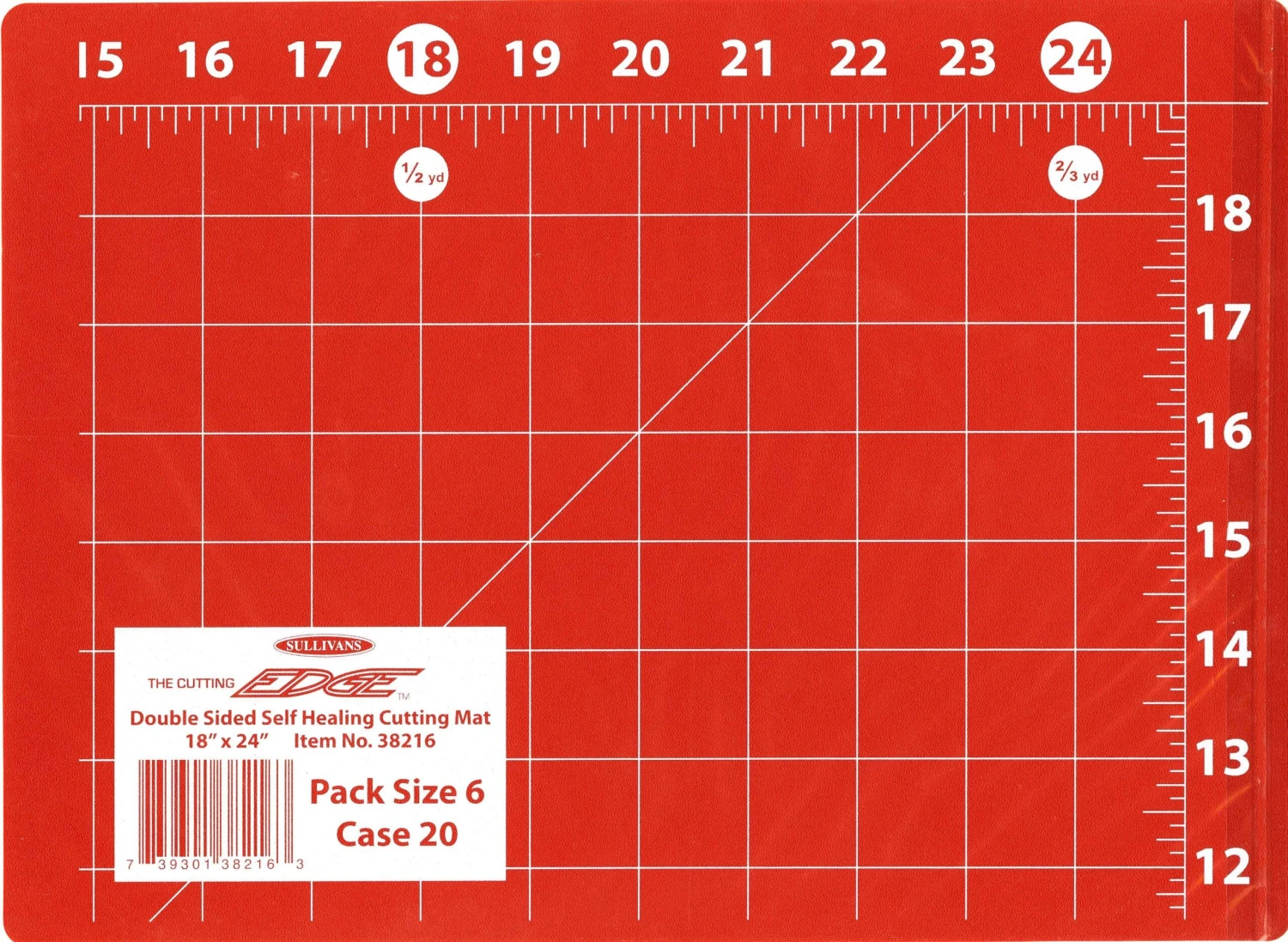 Cutting Edge Double Sided Self Healing Gridded 18inx24in 1 Cutting Edge Double Sided Self Healing Gridded 18inx24in