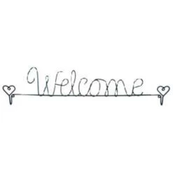 22in Welcome Fabric Holder