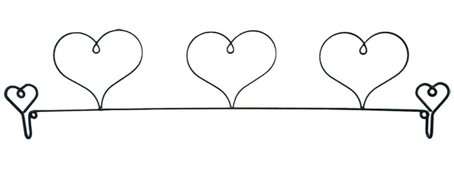 12in Triple Heart Fabric Holder 1 12in Triple Heart Fabric Holder