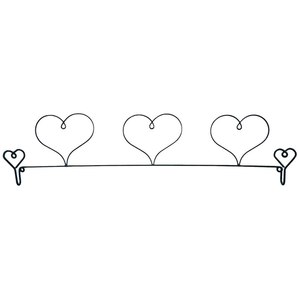 16in Triple Heart Fabric Holder 1 16in Triple Heart Fabric Holder