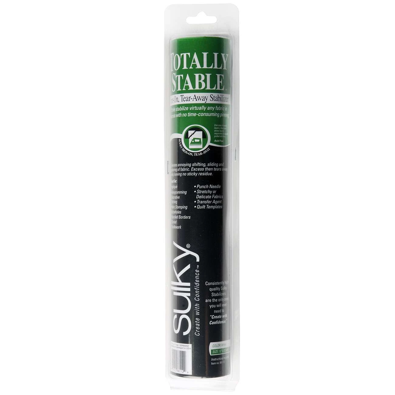 Totally Stable Iron-on Tear-Away Stabilizer White 12in X 12yds 1 Totally Stable Iron-on Tear-Away Stabilizer White 12in X 12yds