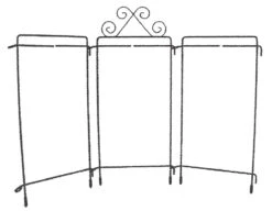 6in X 12in White Table Top Tri-Stand