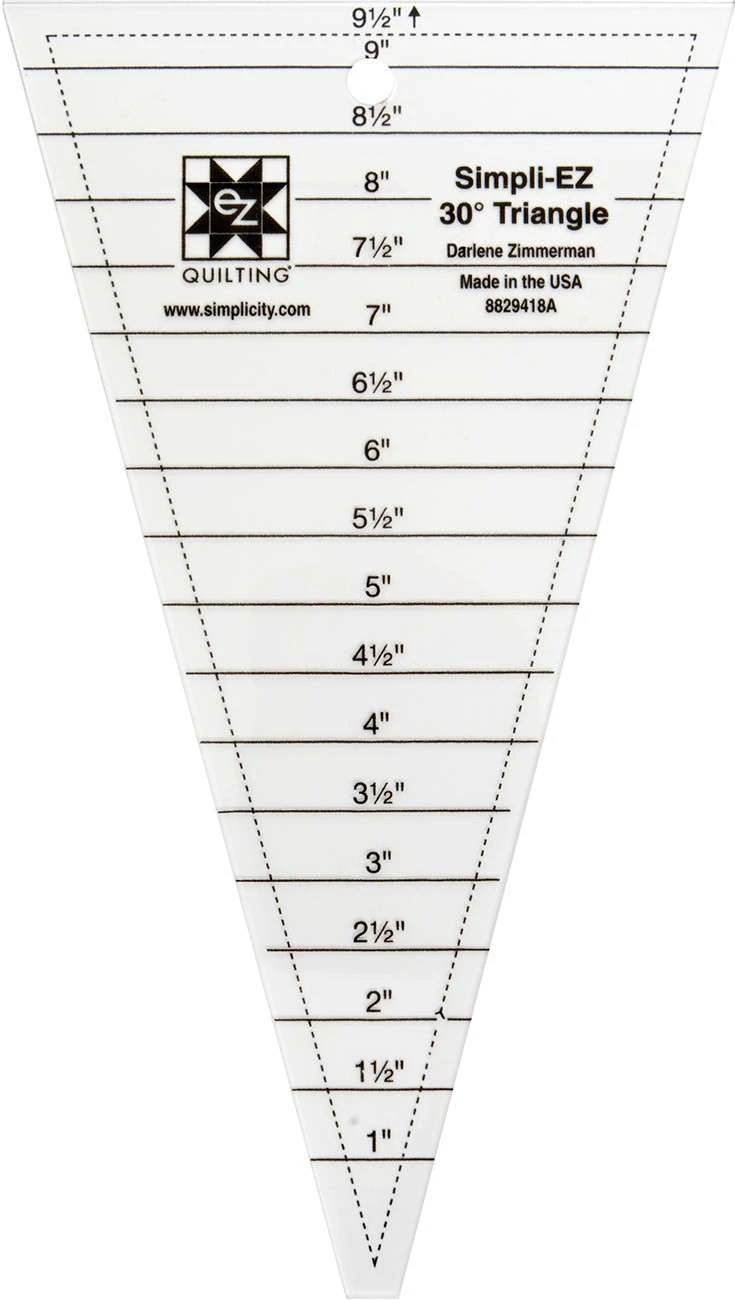 Simplicity Simpli-EZ 30 Degree Triangle 9-1/2in Ruler 1 Simplicity Simpli-EZ 30 Degree Triangle 9-1/2in Ruler