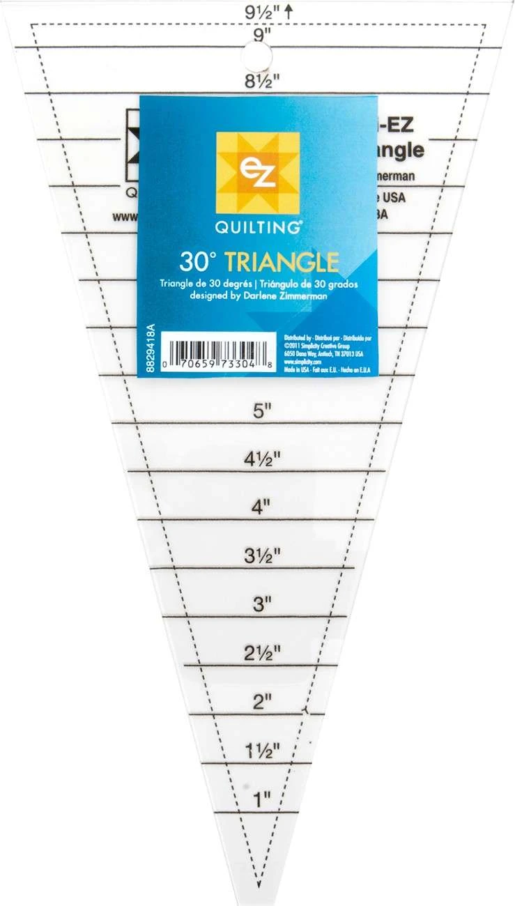 Simplicity Simpli-EZ 30 Degree Triangle 9-1/2in Ruler 2 Simplicity Simpli-EZ 30 Degree Triangle 9-1/2in Ruler - Image 2