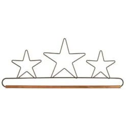16in Star Hanger With Dowel Silver Tex