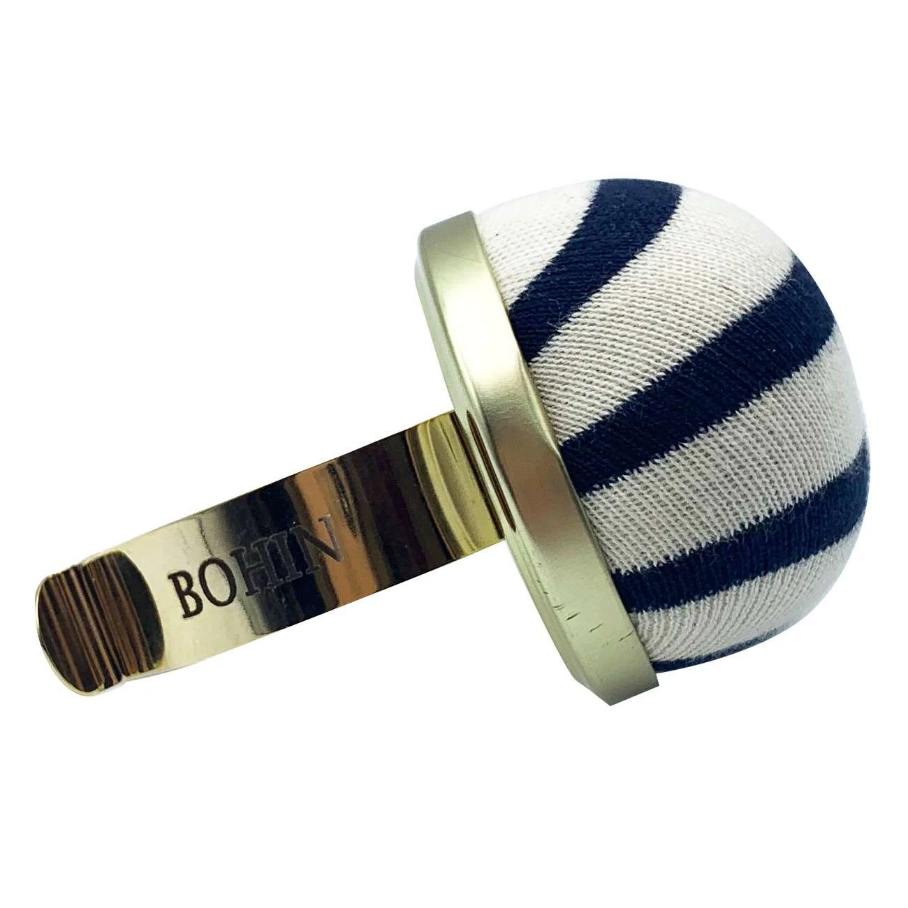Pincushion With Gilt Bracelet Breton Stripe 1 Pincushion With Gilt Bracelet Breton Stripe