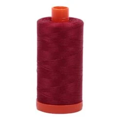 Burgundy 50wt Aurifil 100% Cotton Mako Thread Large Spool 1,422 Yards