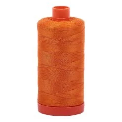 Bright Orange 50wt Aurifil 100% Cotton Mako Thread Large Spool 1,422 Yards