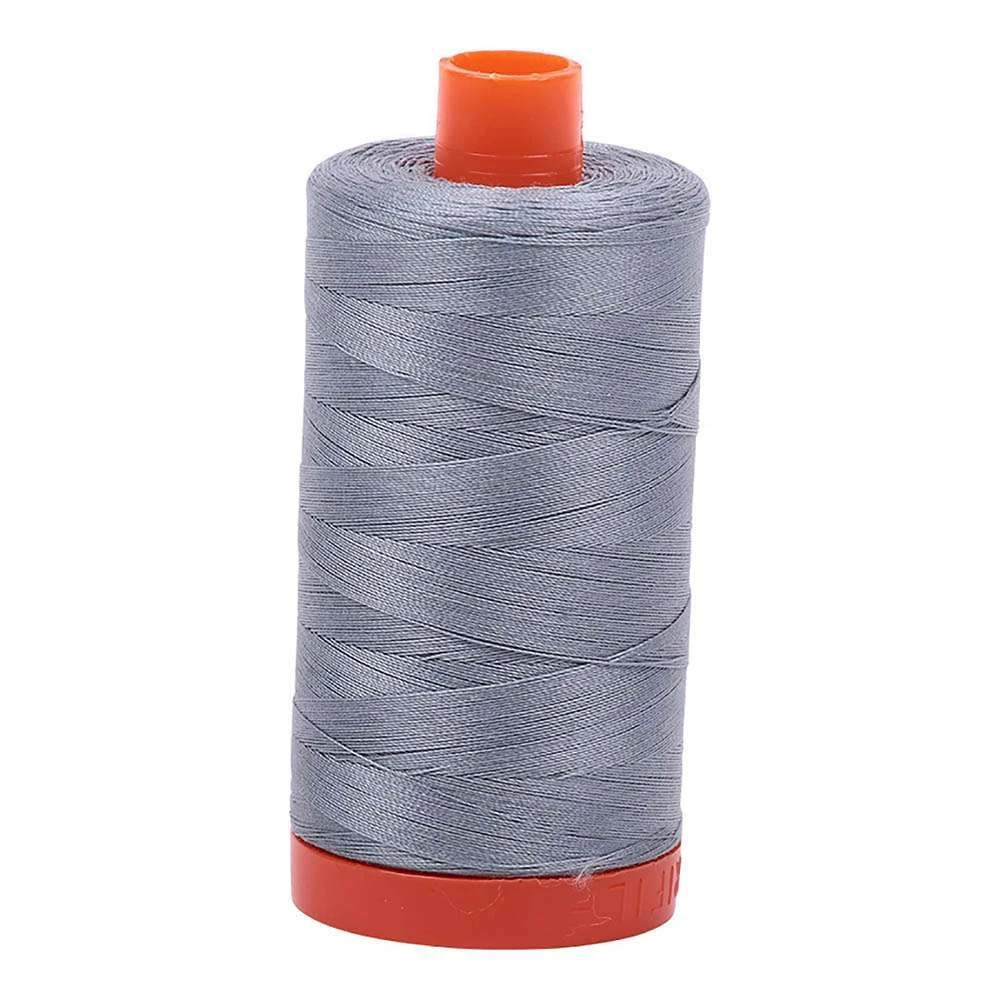 Light Blue Grey 50wt Aurifil 100% Cotton Mako Thread Large Spool 1,422 Yards 1 Light Blue Grey 50wt Aurifil 100% Cotton Mako Thread Large Spool 1,422 Yards