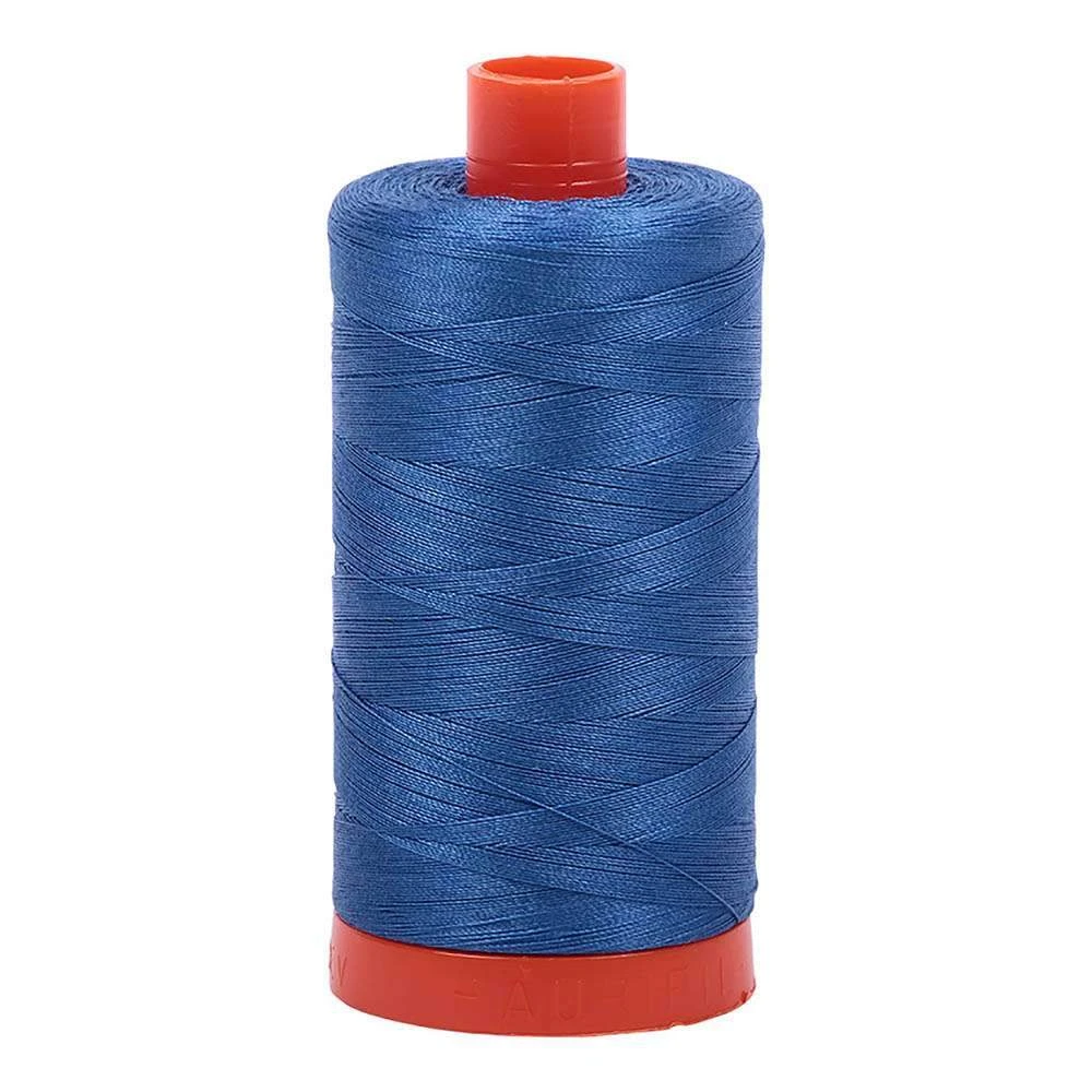 Delft Blue 50wt Aurifil 100% Cotton Mako Thread Large Spool 1,422 Yards 1 Delft Blue 50wt Aurifil 100% Cotton Mako Thread Large Spool 1,422 Yards