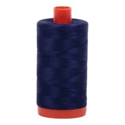 Midnight 50wt Aurifil 100% Cotton Mako Thread Large Spool 1,422 Yards