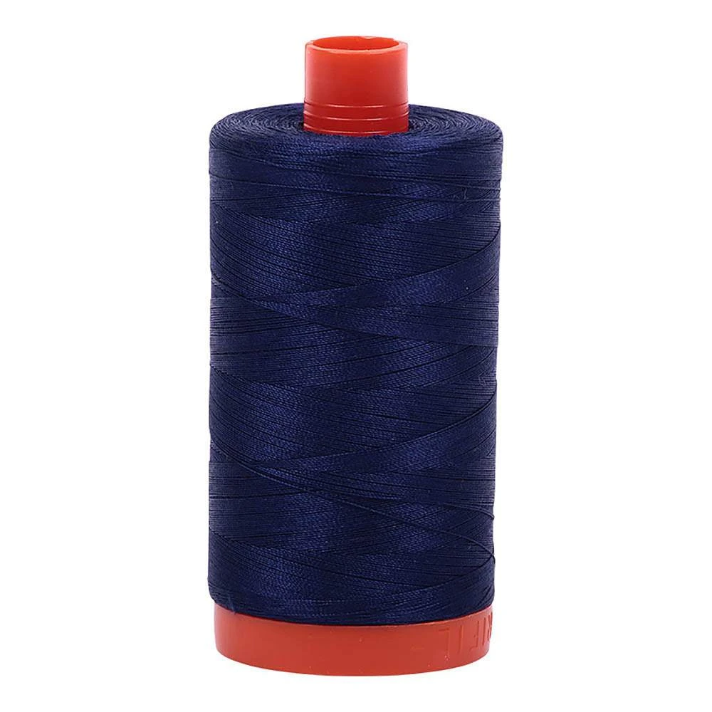Midnight 50wt Aurifil 100% Cotton Mako Thread Large Spool 1,422 Yards 1 Midnight 50wt Aurifil 100% Cotton Mako Thread Large Spool 1,422 Yards