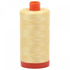 Lemon Ice 50wt Aurifil Vareigated 100% Cotton Mako Thread Large Spool 1,422 Yards