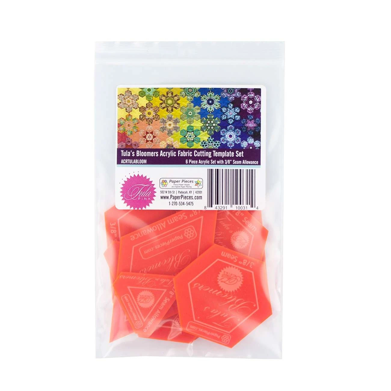 Acrylic Fabric Cutting Template For Tula's Bloomers 6pc Set 2 Acrylic Fabric Cutting Template For Tula's Bloomers 6pc Set - Image 2