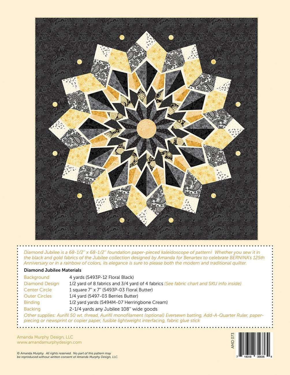 Diamond Jubilee Quilt Pattern By Amanda Murphy 2 Diamond Jubilee Quilt Pattern By Amanda Murphy - Image 2